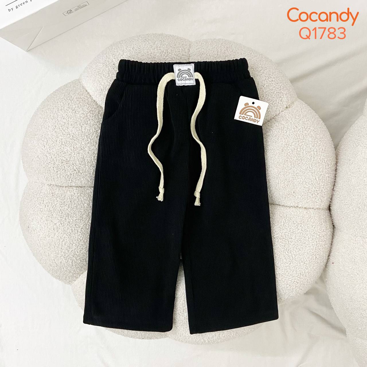 Quần dài nhung ĐEN ống rộng