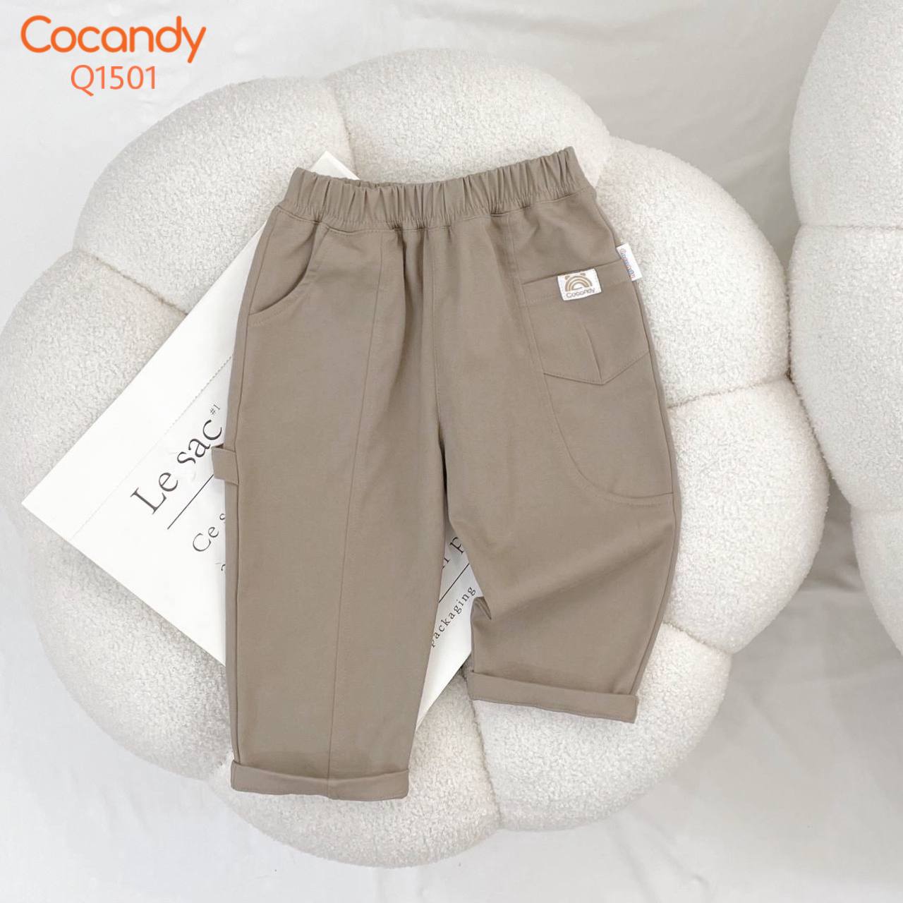 Quần dài GHI RÊU phối dây chéo