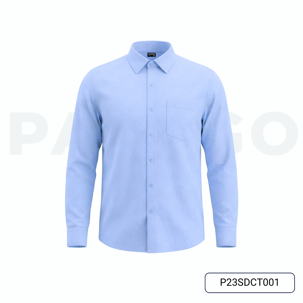 Áo sơ mi nam trung niên PAPAGO dài tay lai bầu vải oxford cao cấp - P23SDCT001