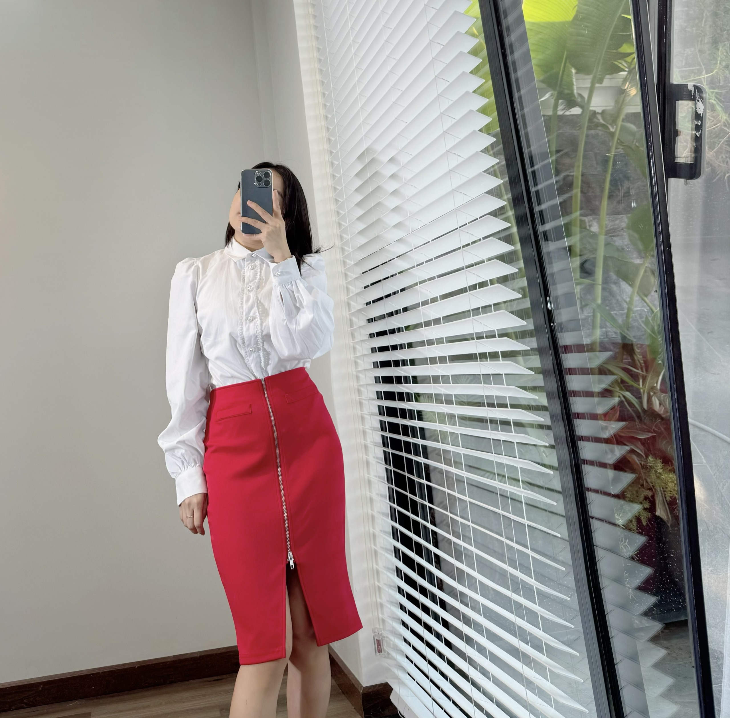 Chân váy bút chì dây kéo trước nữ - V197 (SALE) - TK
