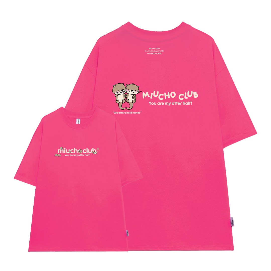 Áo thun cặp nam nữ form rộng 1945 Miucho cổ tròn vải 4c cotton 220gsm thoáng mát in mix_thumbnail_12