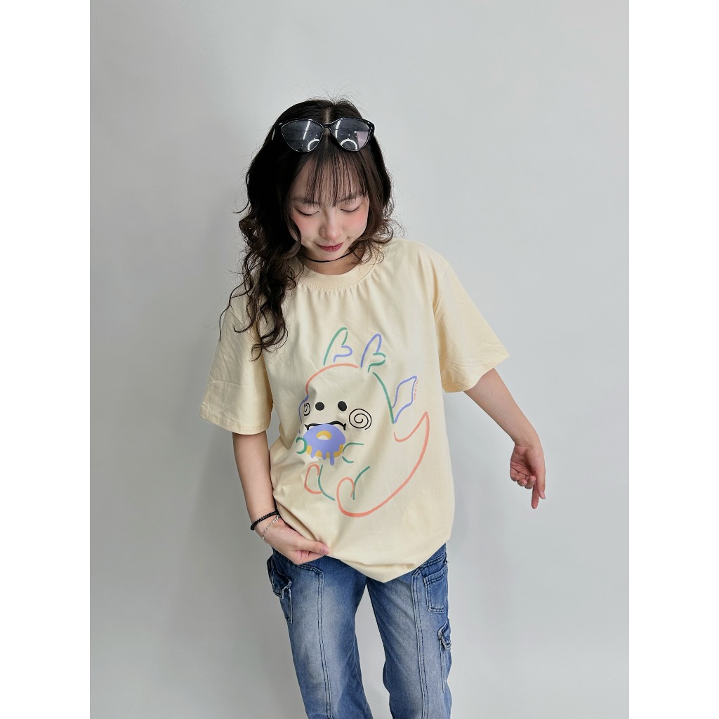 Áo thun unisex local brand form rộng ATD742 Miucho cotton cổ tròn in artwork_thumbnail_3