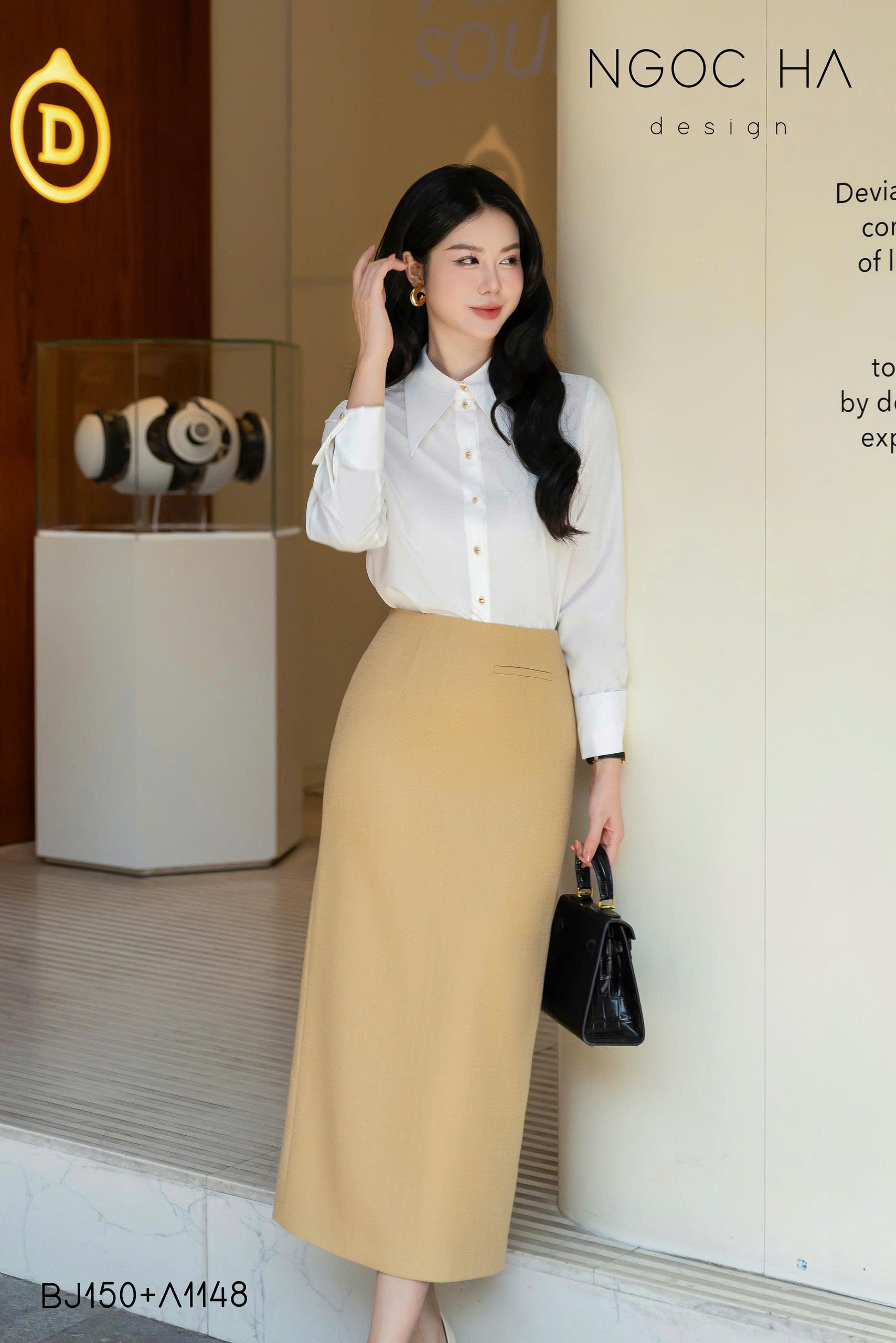 Louis Top_ Áo Sơ Mi Lật Gấu Tay Cúc Đồng A1148_thumbnail_3