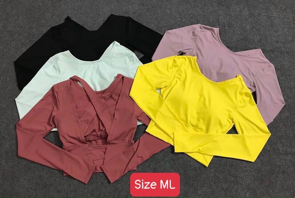 Áo Croptop Thể Thao Tay Dài Dây Đan Chéo Lưng_thumbnail_3