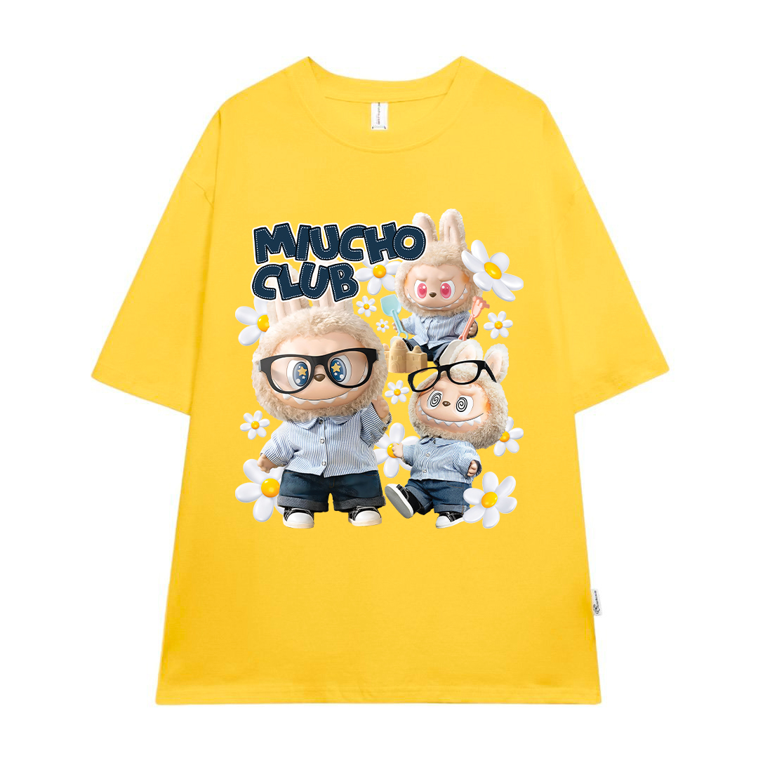 Áo phông labubu form rộng unisex ATD1447 Miucho vải cotton cổ tròn in mix_thumbnail_15