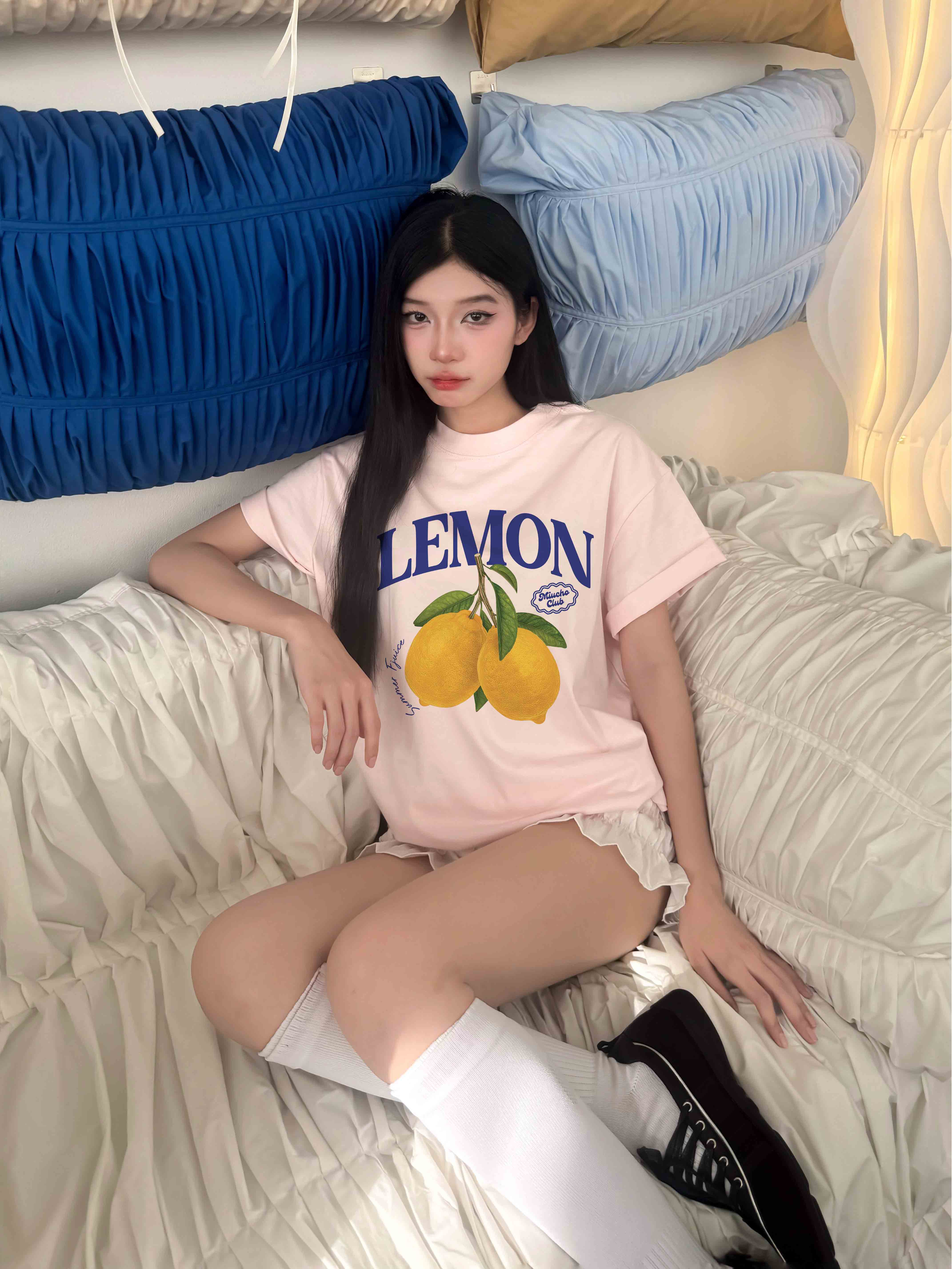 Áo thun boxy hè biển 2252 Miucho cổ tròn vải cotton 2c 250gsm đứng form in mix_thumbnail_3