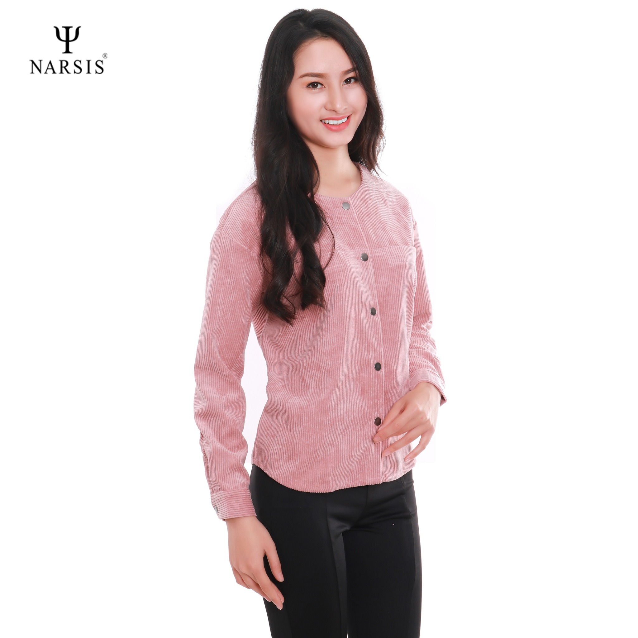 ÁO KIỂU NỮ L9039 NARSIS CHẤT LIỆU THOÁNG MÁT, DỄ CHỊU, THOẢI MÁI CẢ NGÀY, DỄ VẬN ĐỘNG_thumbnail_0