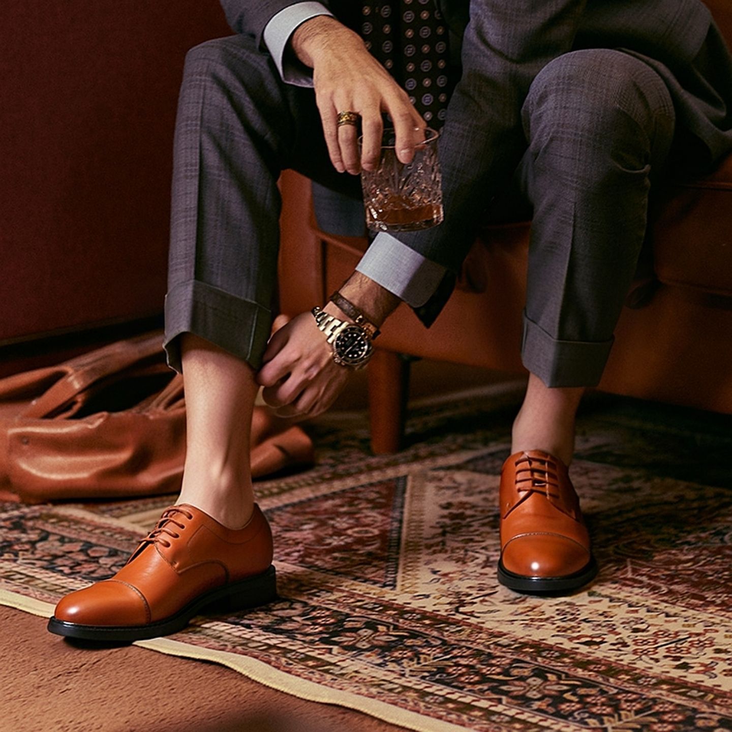 Giày da công sở cổ tròn nam – Da bò thật cao cấp, phong cách Anh Quốc, thoáng khí_thumbnail_2