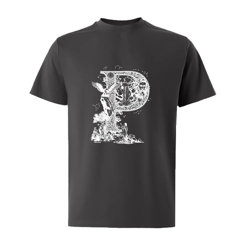 Áo thun nam form oversize Miucho Iconic vải cotton dày dặn thoáng mát chữ cái P nhiều màu 2761_thumbnail_11