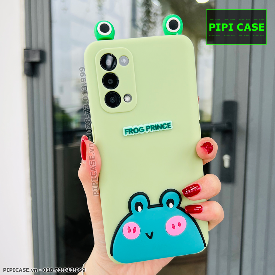 Ốp Lưng Oppo Reno 5 - Frog - Xanh Lá