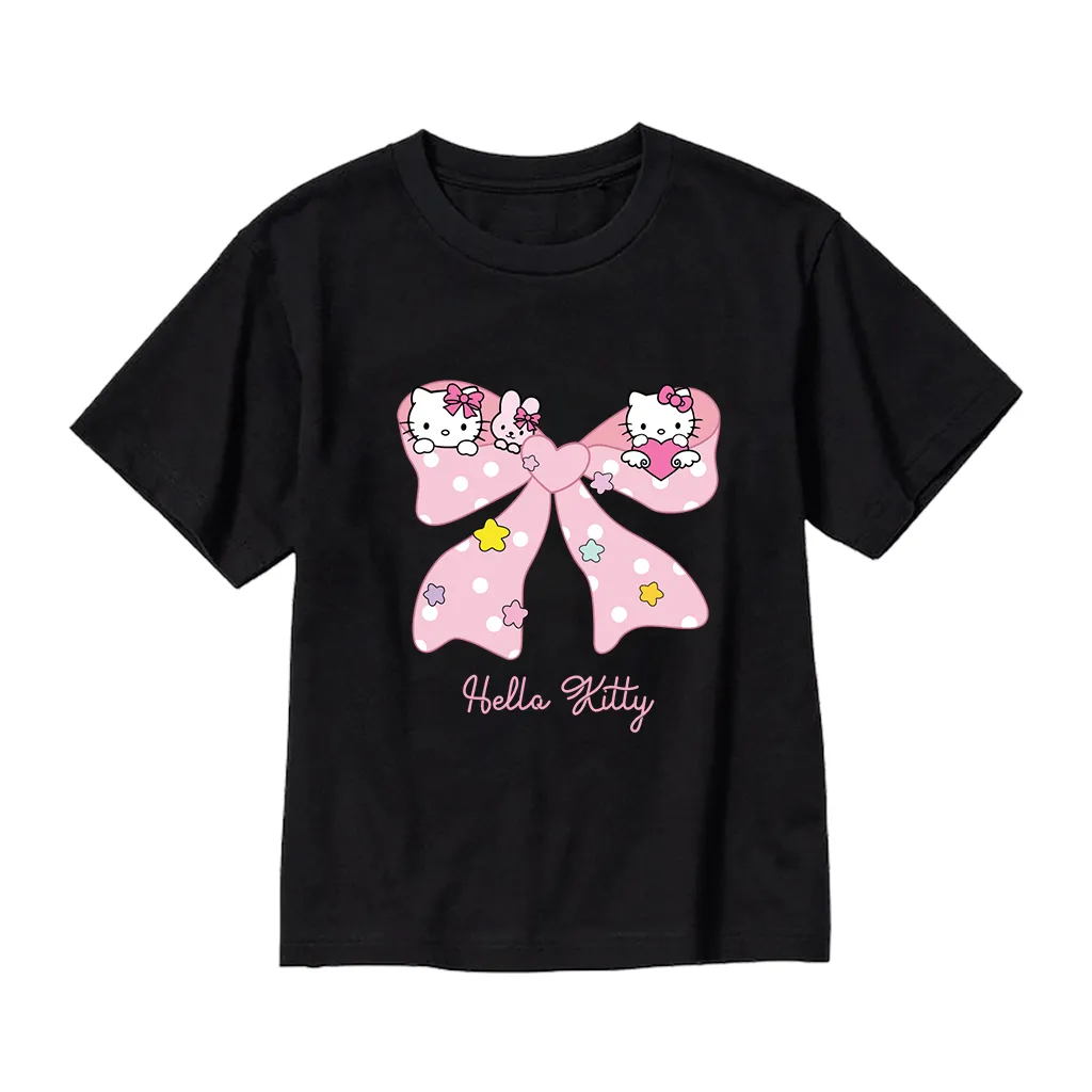 Áo thun bé gái form rộng Kado vải cotton thoáng mát mềm mại Hello Kitty hình nơ siêu cute 2881_thumbnail_9