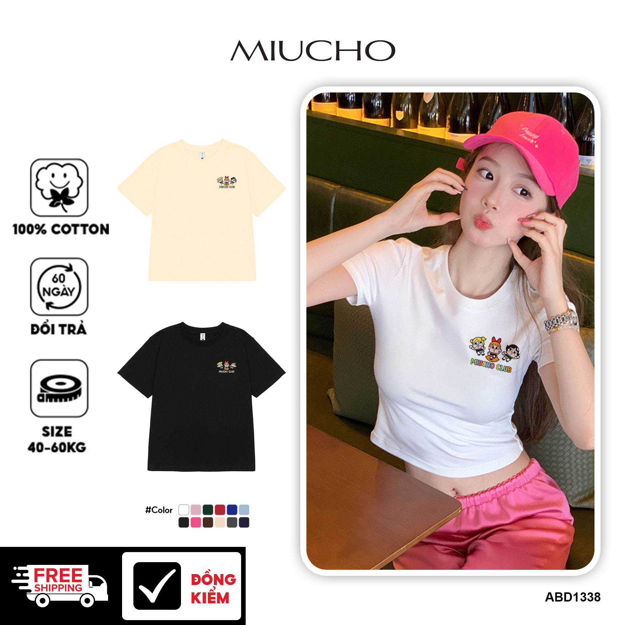 Áo thun baby tee CRY BABY form ôm ABD1338 Miucho tay ngắn cổ tròn hotrend in mix