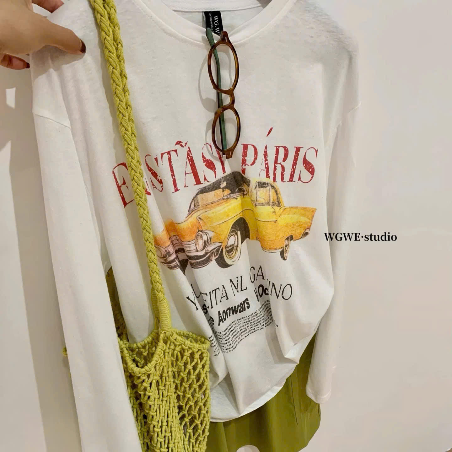 HA625 Áo tay dài kem in hình