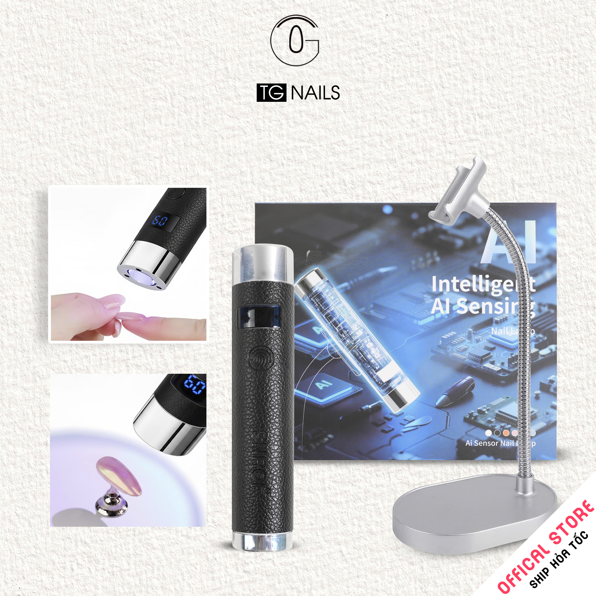 Đèn hơ móng tay SRNQI - Mini AI Sensor Nail Lamp G1