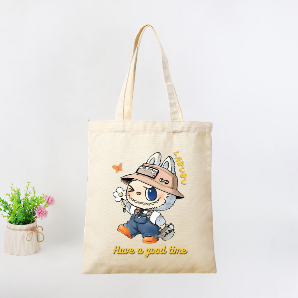 Túi tote vải canvas local brand We Tee in hình thỏ, labubu - TOTE01_thumbnail_13