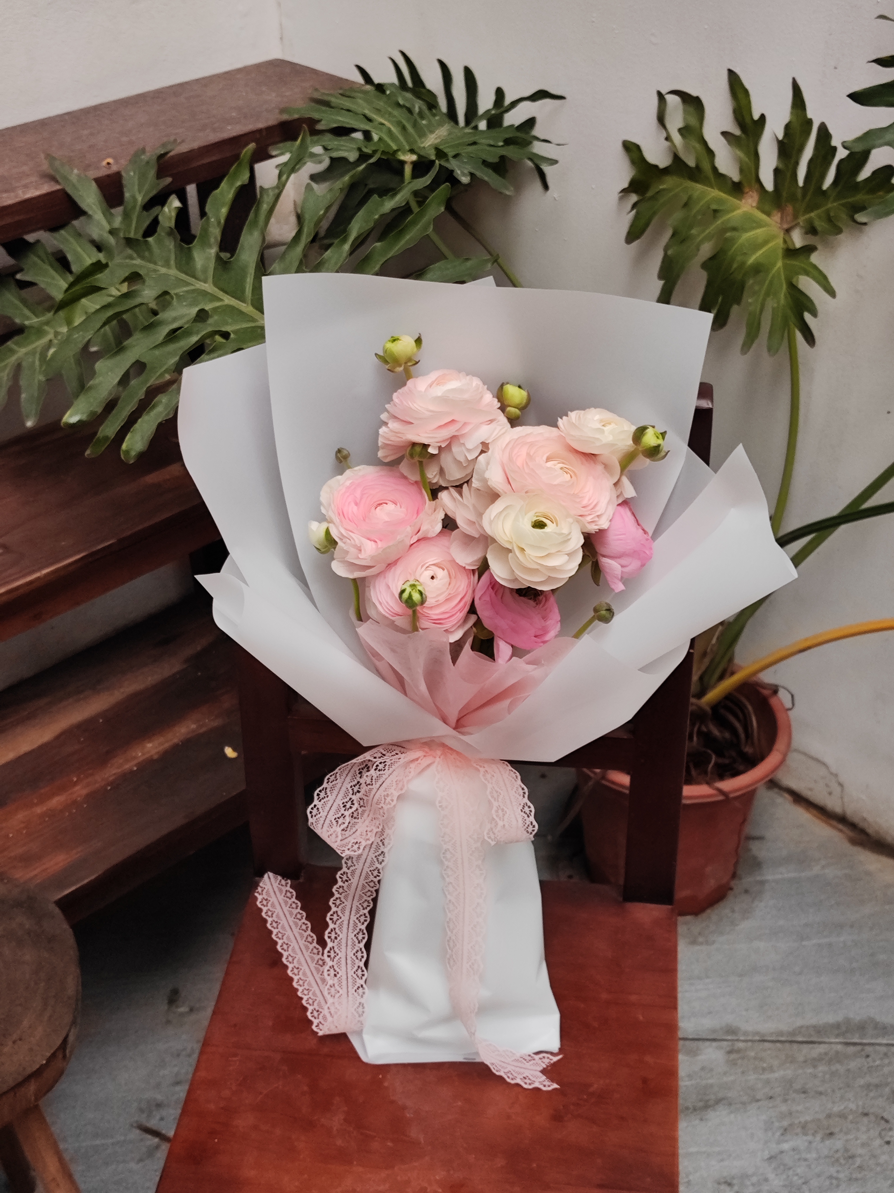 Bó mao lương vip hồng nhạt mix