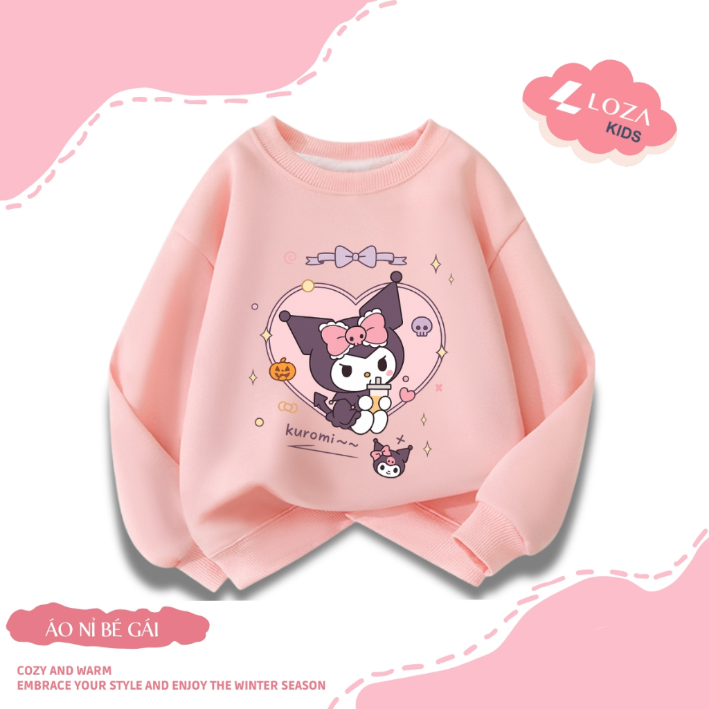 Áo nỉ sweater bé gái in hình My Melody&Kuromi - Loza Kids IN016_thumbnail_7