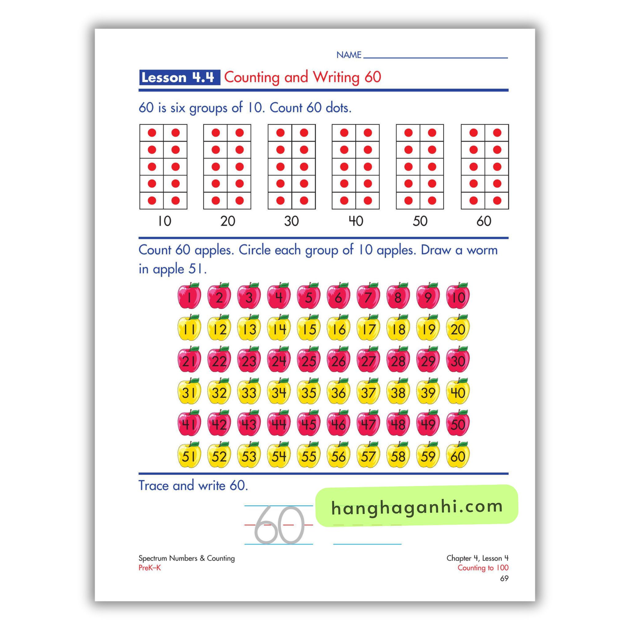 Sách Spectrum Numbers & Counting Workbook Grade PK-K_thumbnail_4