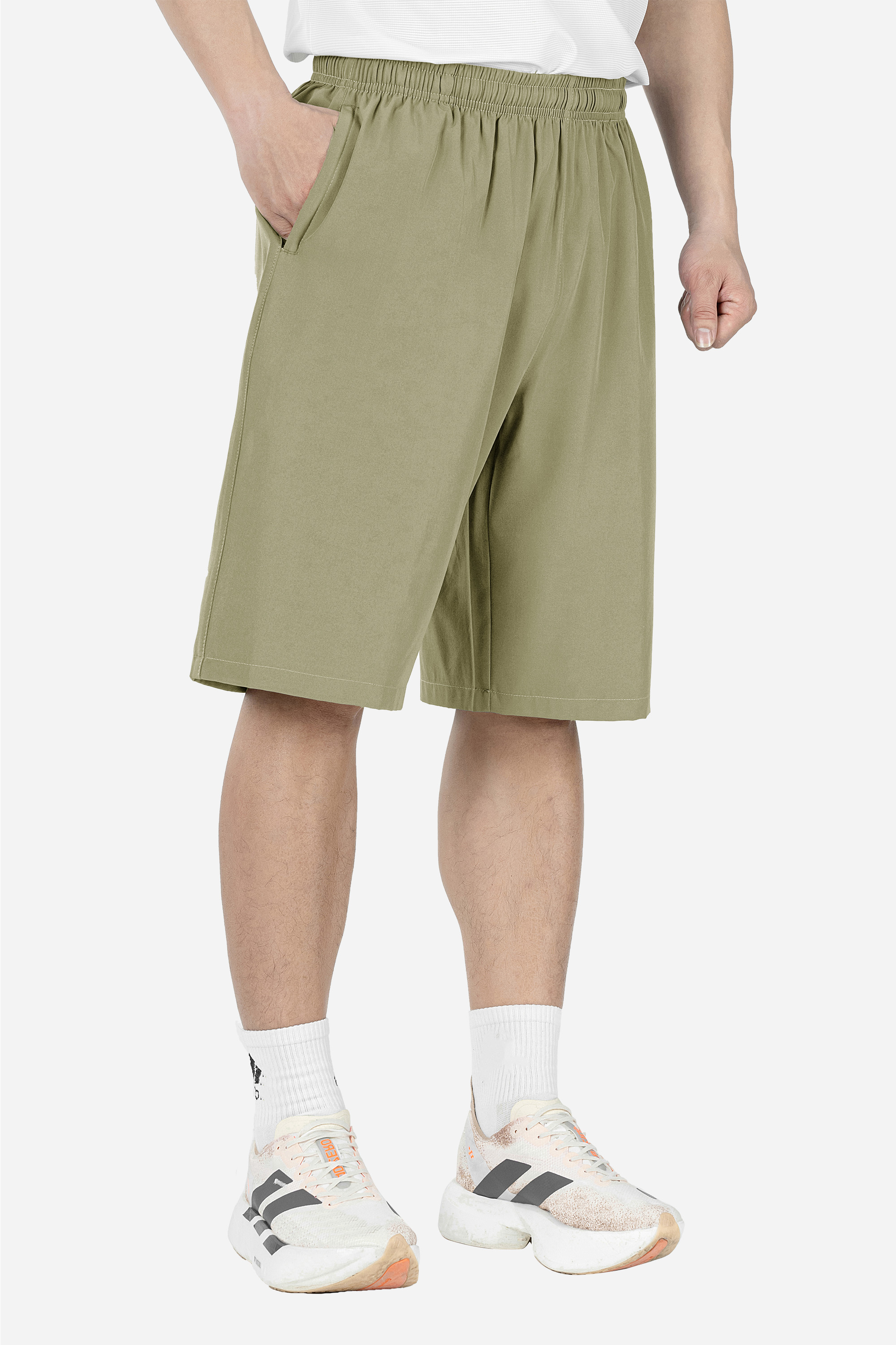 Quần Soọc Gió Exdry Nam Trung Niên ANCHI Dáng Suông Dài Qua Gối Màu Ghi Đậm_thumbnail_57