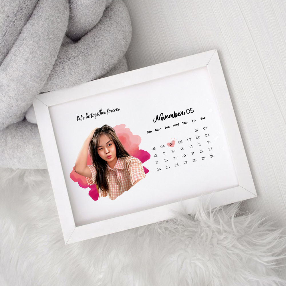 Khung ảnh để bàn vẽ hình chân dung thiết kế và in theo yêu cầu làm quà tặng bạn gái, người thân - Quà sinh nhật ý nghĩa_thumbnail_1