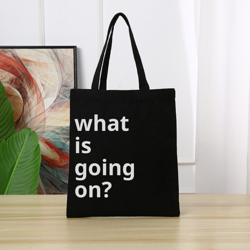Túi tote vải canvas in chữ phong cách có khoá kéo và ngăn phụ, đi học, đi chơi - 𝐖𝐞 𝐓𝐞𝐞 TOTE14_thumbnail_8
