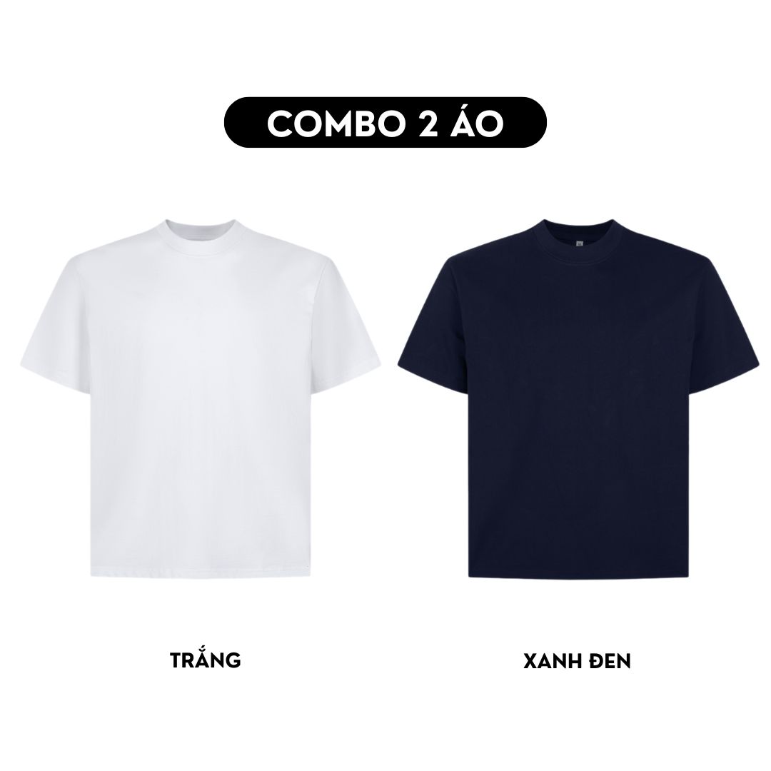 Combo 2 Áo thun trơn form boxy AXT01_thumbnail_18