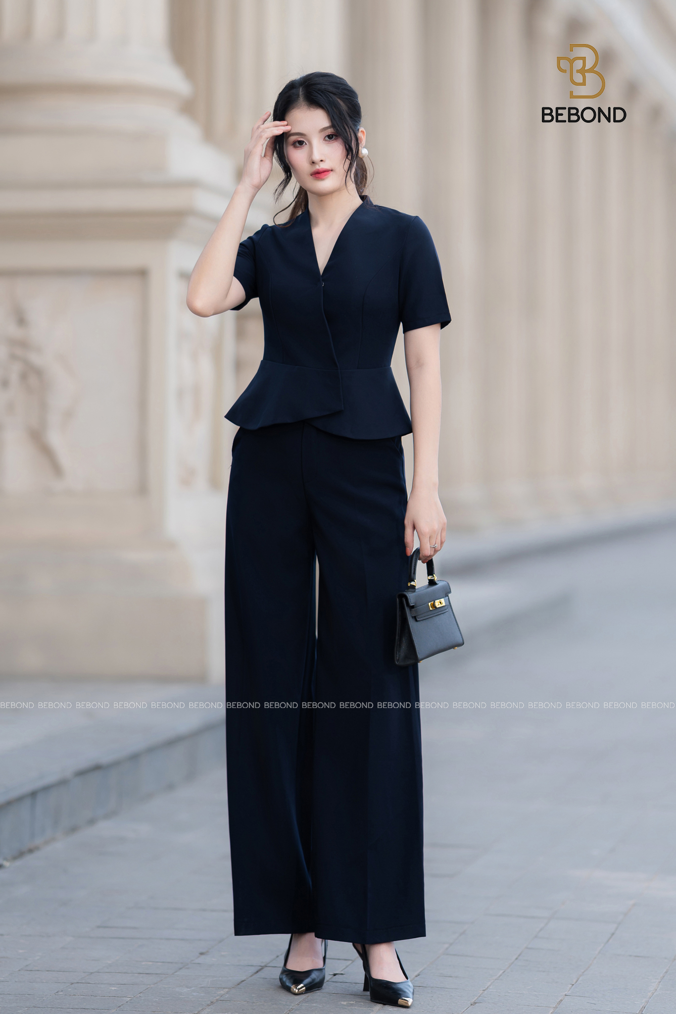 Áo vest ngắn tay ZURA màu XANH THAN_thumbnail_2