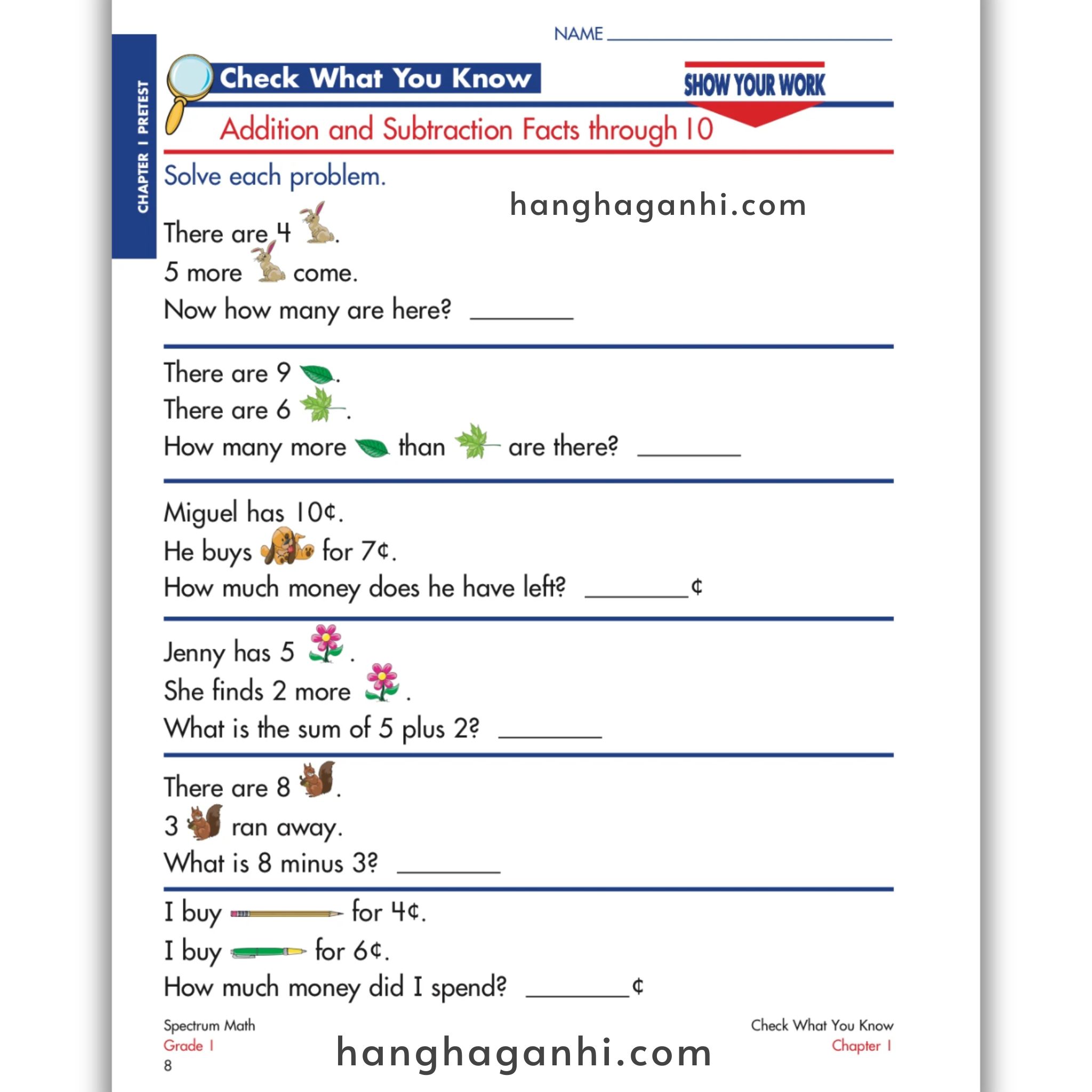 Spectrum Math Workbook Grade 1- Sách Toán Tiếng Anh cho bé lớp 1_thumbnail_13