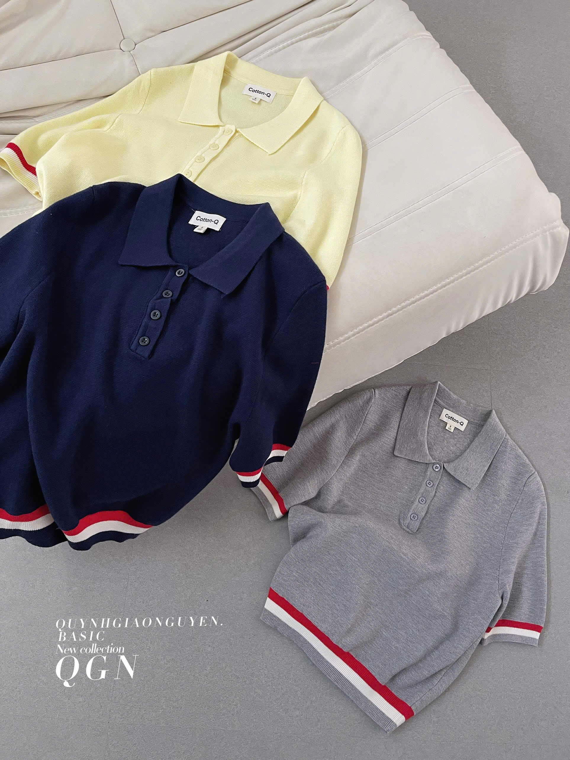 Áo dệt phối viền Cotton - Q ( XANH ĐEN )_thumbnail_14