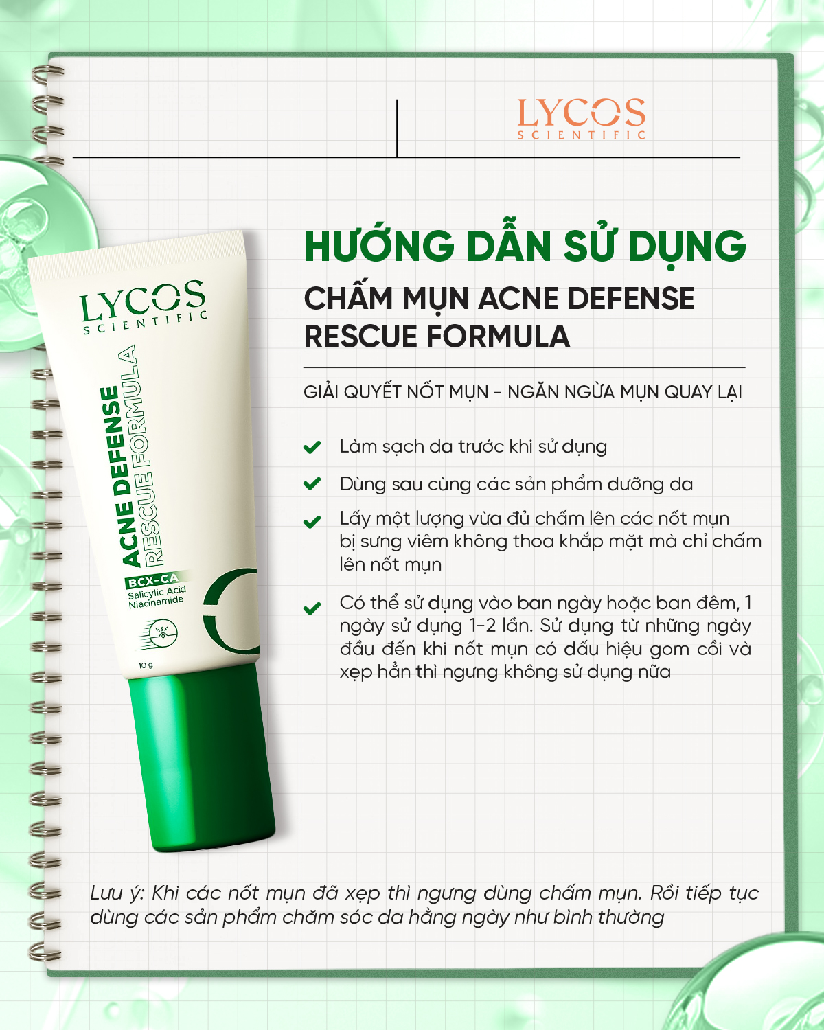 Kem Chấm Mụn LYCOS Acne Defense Rescue Formula Hỗ Trợ Làm Khô Cồi, Làm Dịu Và Chăm Sóc Vùng Da Mụn10g_thumbnail_24