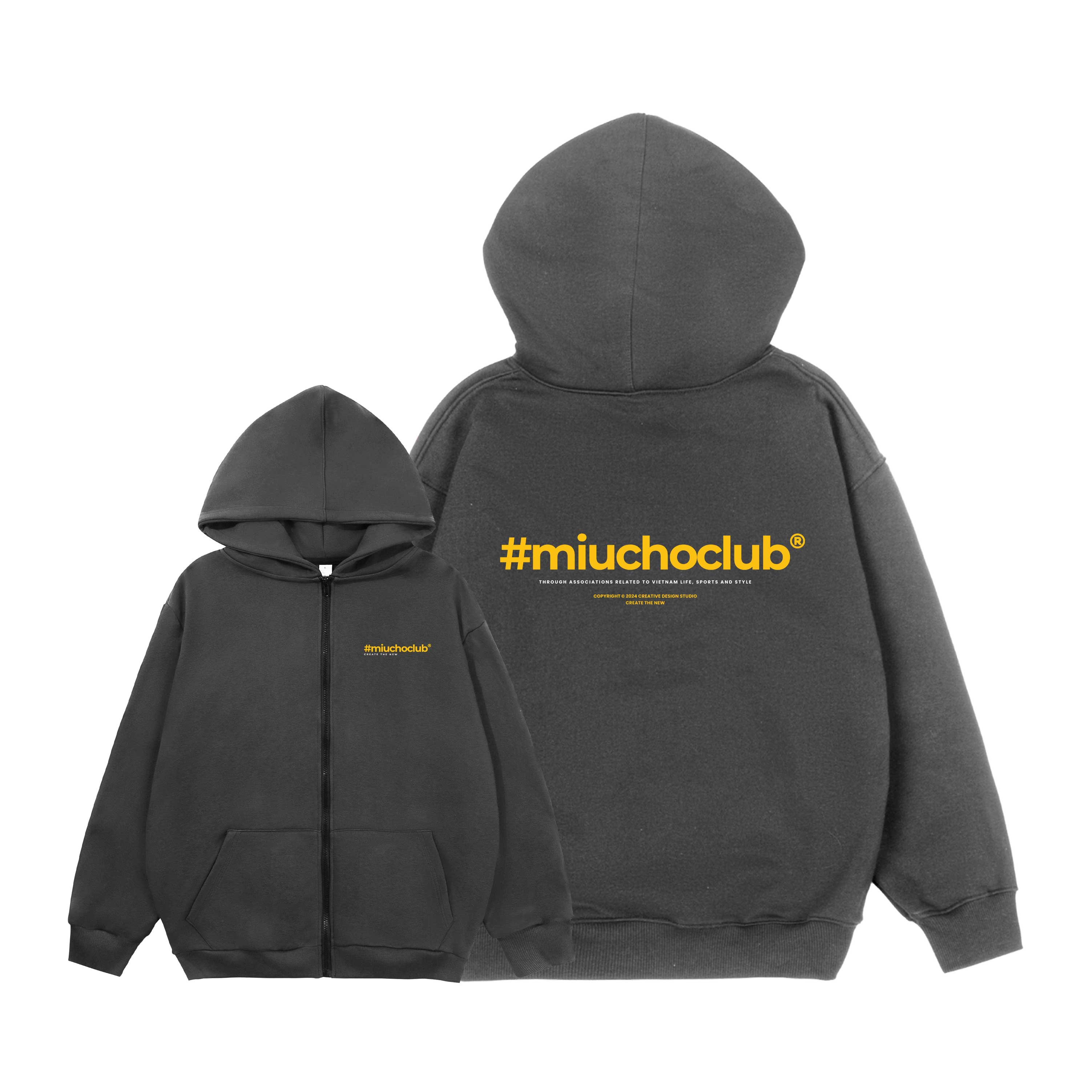 Áo hoodie zip nam local brand form rộng HZD1619 Miucho Club vải nỉ chân cua dày dặn mũ rộng in basic_thumbnail_12