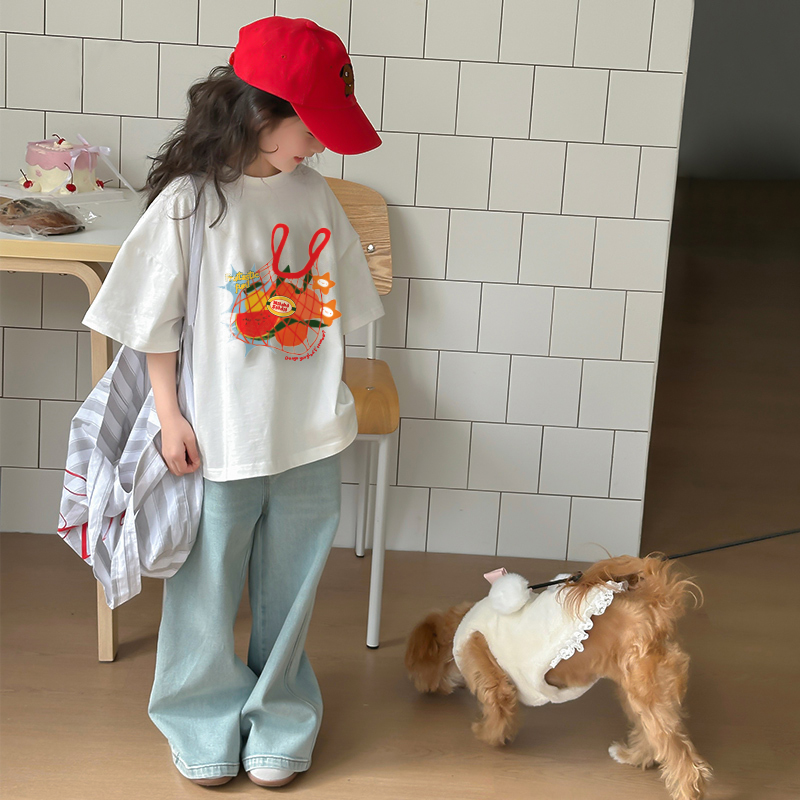 Áo thun bé gái form rộng 2182 Miucho Kid chất vải cotton thoáng mát co giãn in mix_thumbnail_5