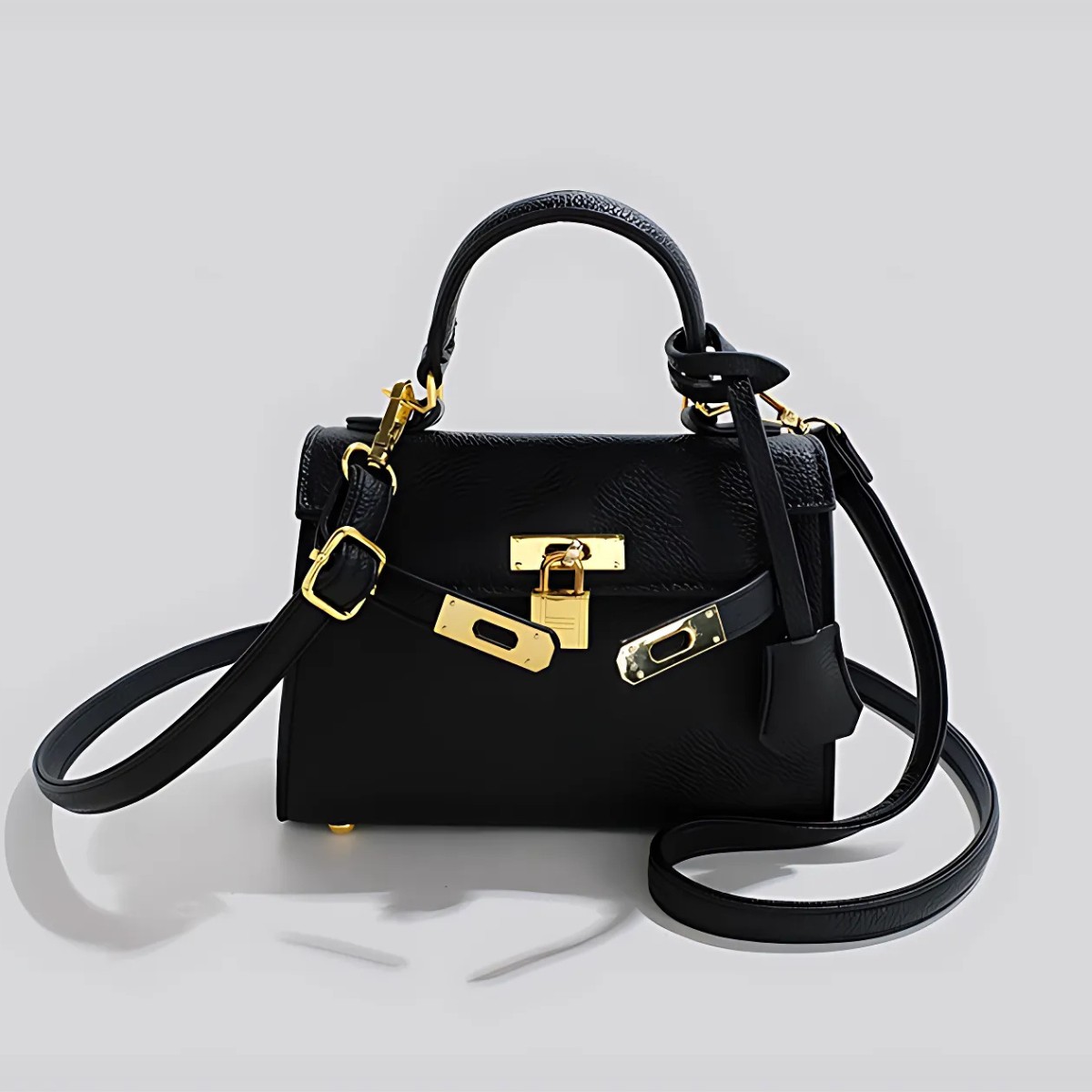 Túi xách nữ UHE_2516 Elegant – khóa kim loại, 2 màu Đen/Trắng