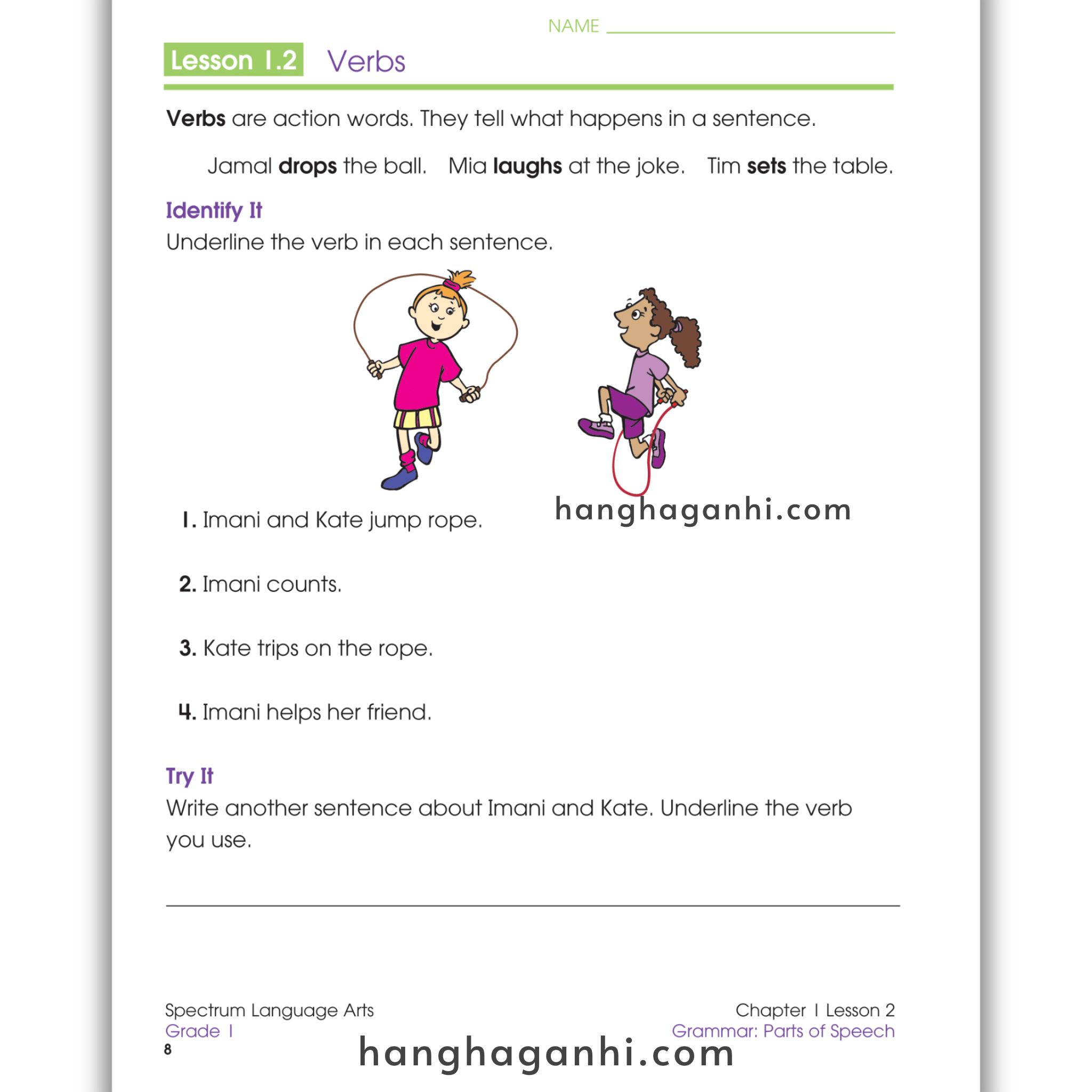 Sách Spectrum Language Arts Workbook Grade 1_thumbnail_9