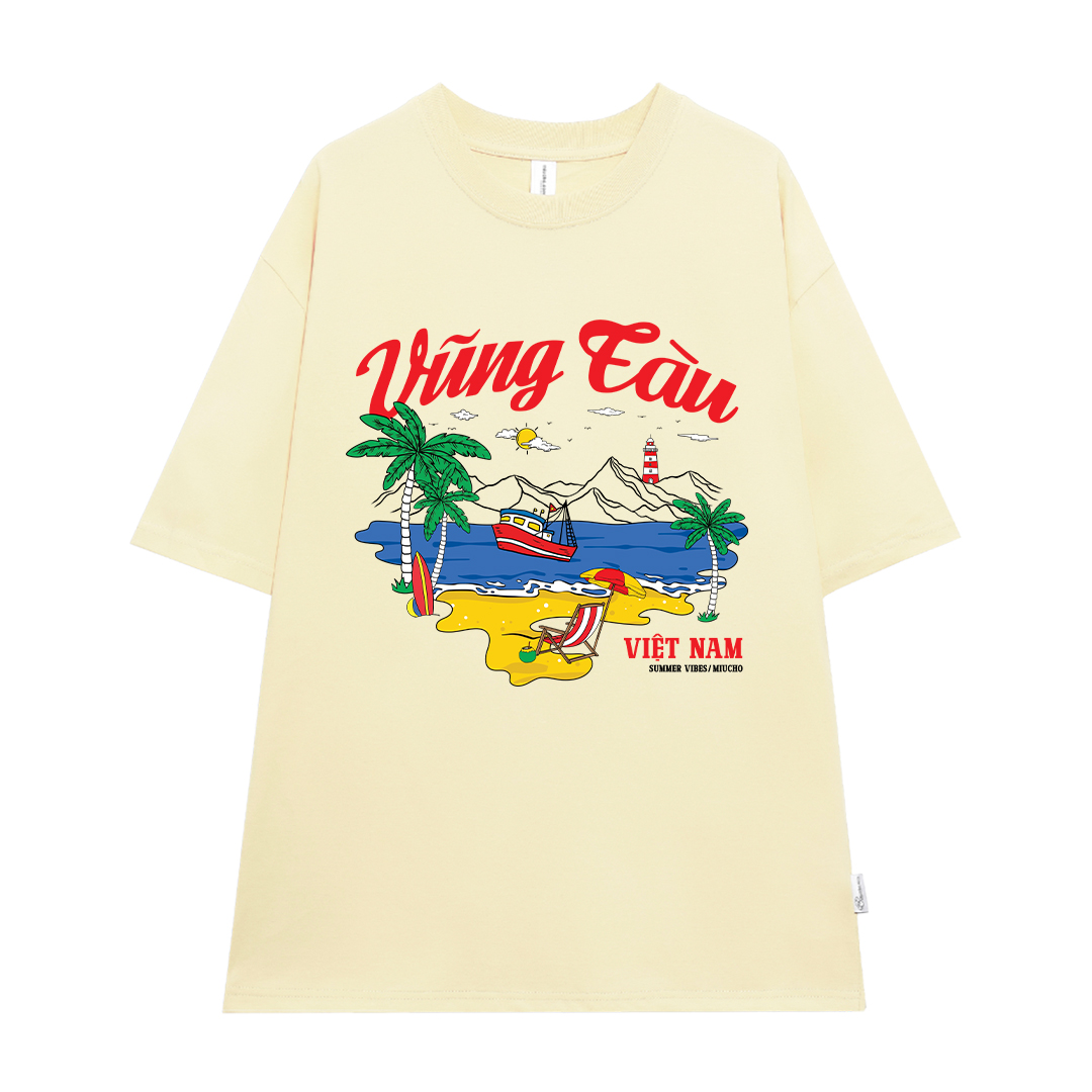 Áo thun du lịch Vũng Tàu ATD1259 Miucho vải cotton thoáng mát in mix_thumbnail_8