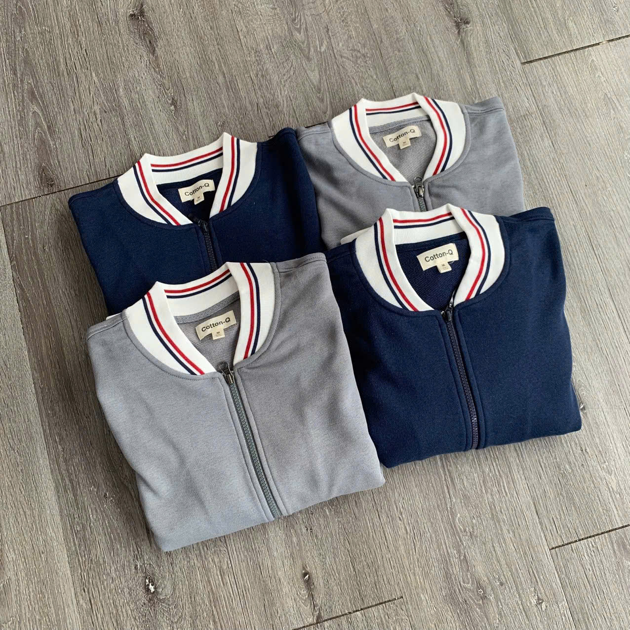 Áo khoác nỉ Cotton-Q ( XANH ĐEN )_thumbnail_2