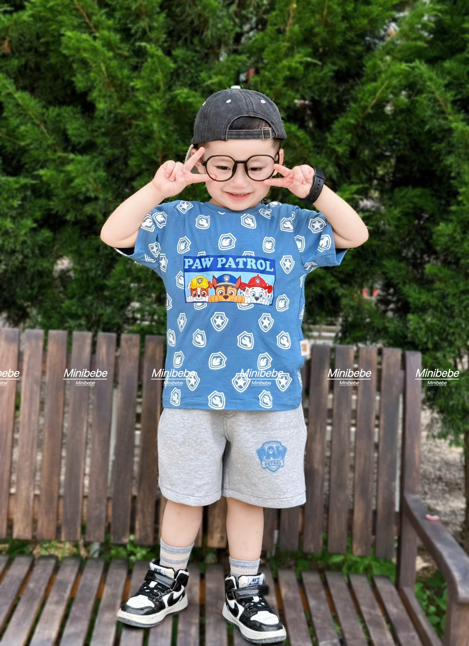 T59 BỘ CỘC ÁO XANH 3 CHÚ CHÓ- A117.1736