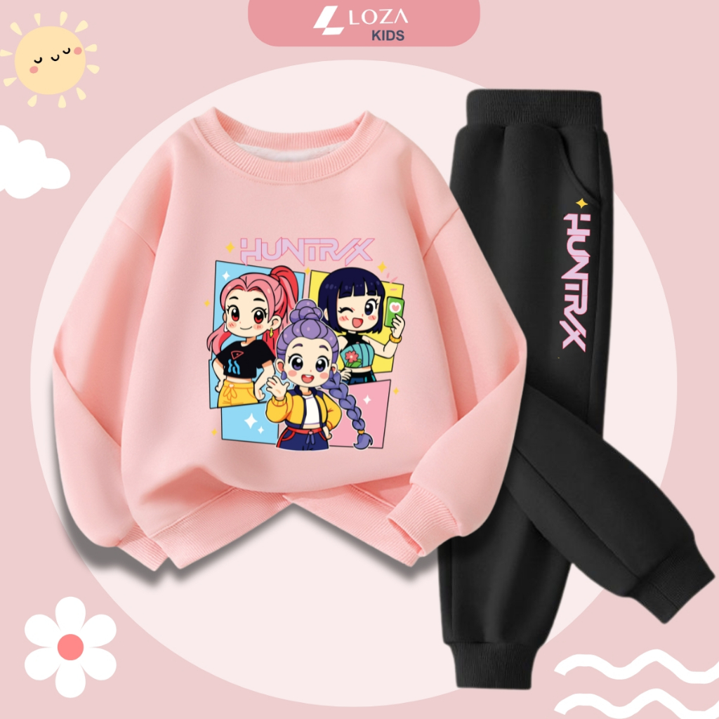 Set bộ nỉ bé gái in hình nhóm nhạc Huntrix - Loza Kids BI543_thumbnail_0