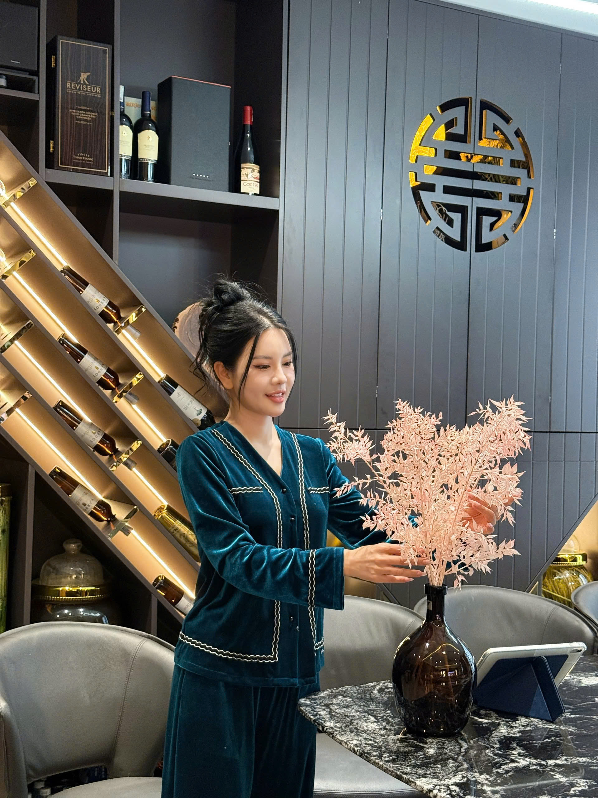 Bộ nhung áo dài, quần dài BN579_thumbnail_2