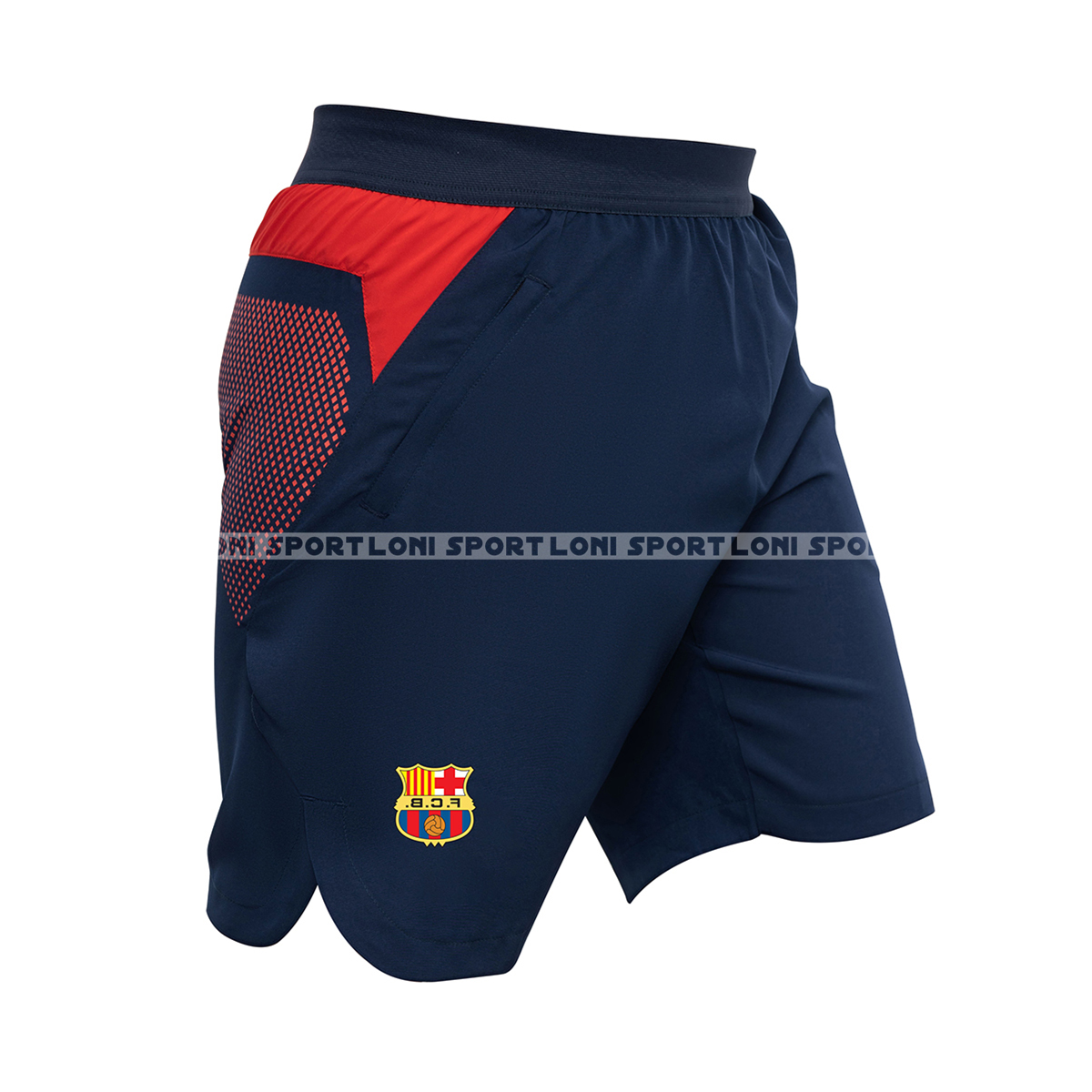 Quần shorts lưng thun xẻ tà - Xanh đen_thumbnail_1