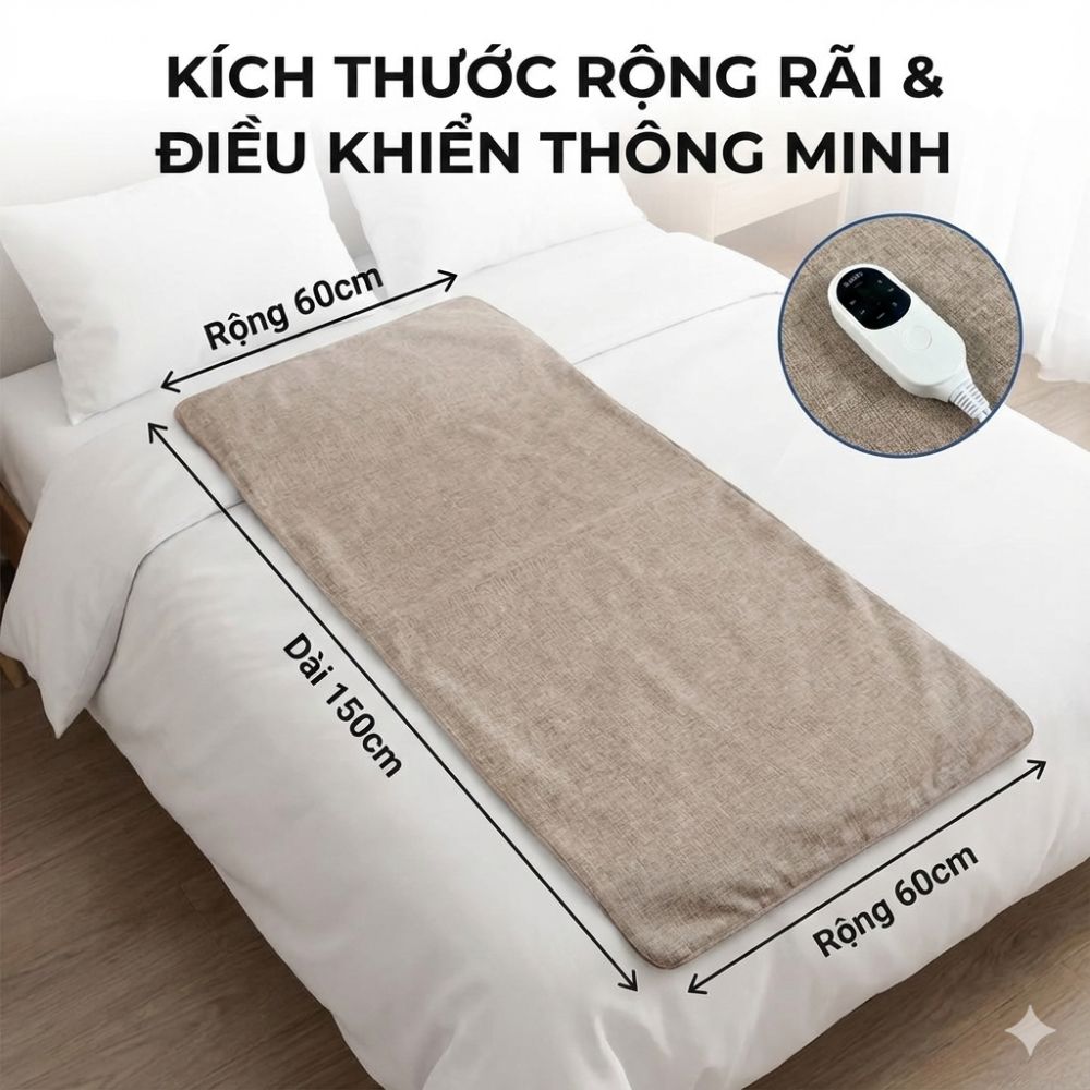 Thảm Chườm Nóng Ngải Cứu Đông Y Kachi MK421 - Giảm Đau Lưng, Vai Gáy Nhanh Chóng Tại Nhà_thumbnail_5