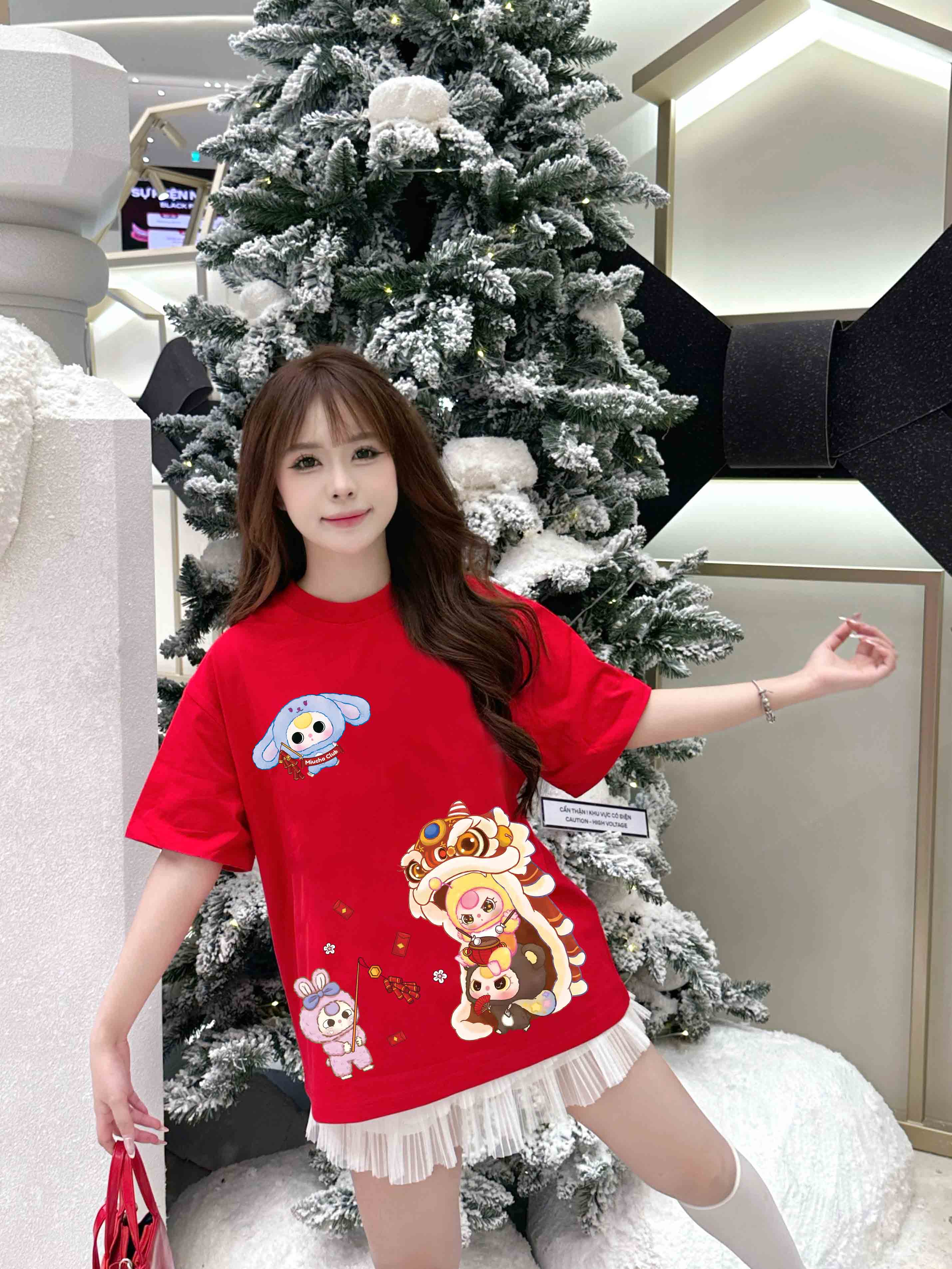 Áo thun tết baby three form rộng 1889 Miucho vải 4c cotton 220gsm thoáng mát in mix_thumbnail_6