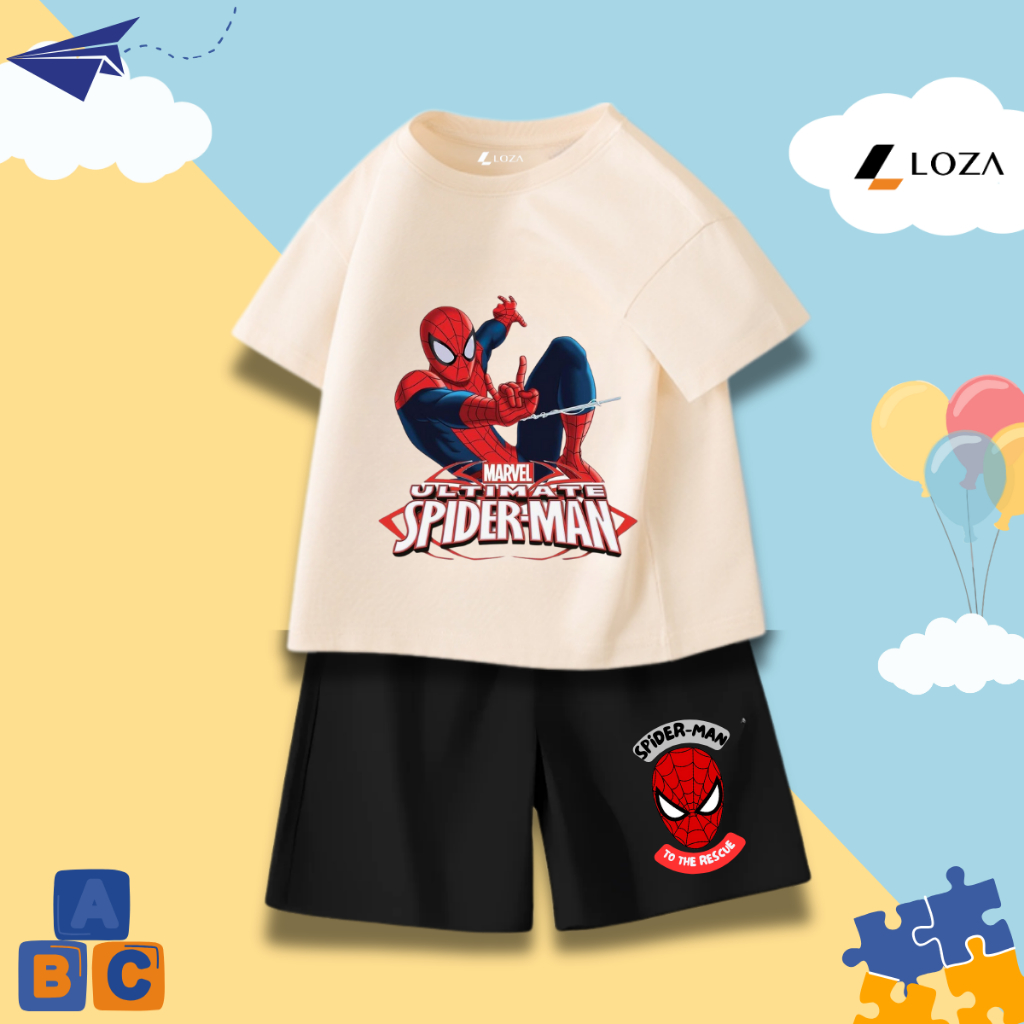 Bộ đồ bé trai in hình 