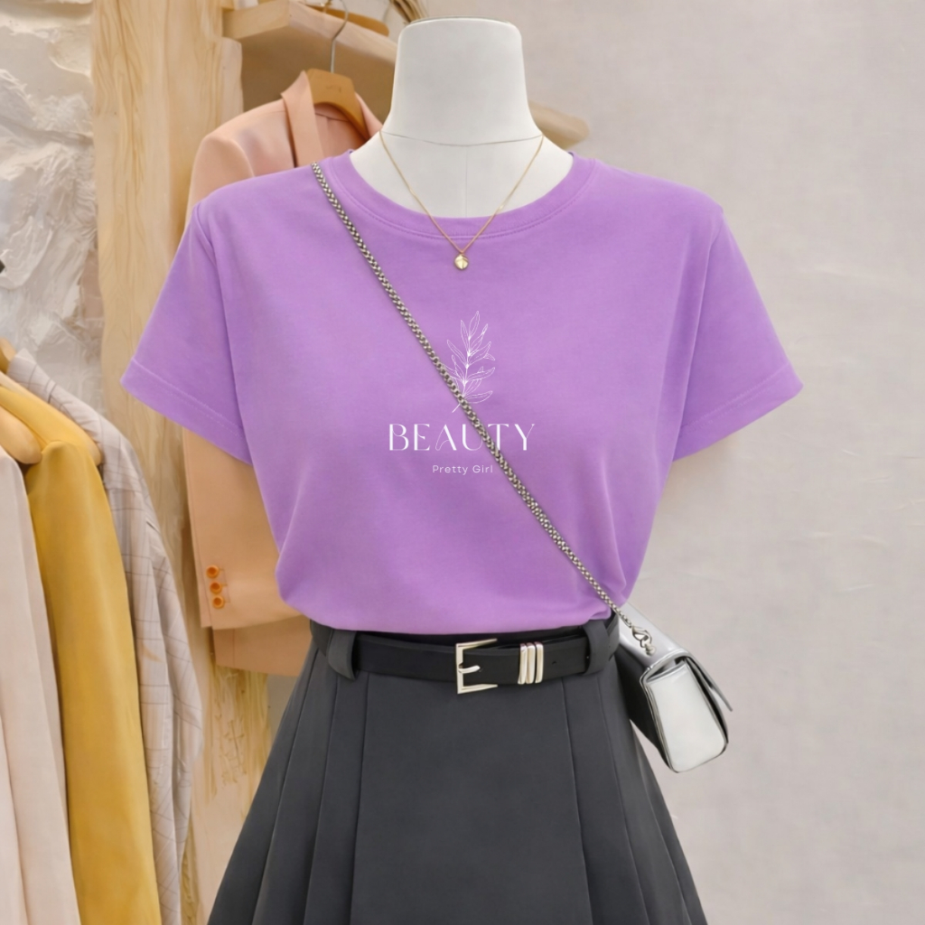 [Form vừa] Áo phông nữ dáng vừa màu tím nhiều mẫu - Loza G0440_thumbnail_7