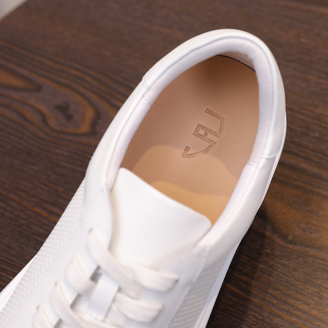 Giày trắng đục lỗ thoáng khí mùa hè mới dành cho nam giày thể thao phiên bản Hàn Quốc thời trang hợp thời trang da thật giày nam siêu nhẹ_thumbnail_7