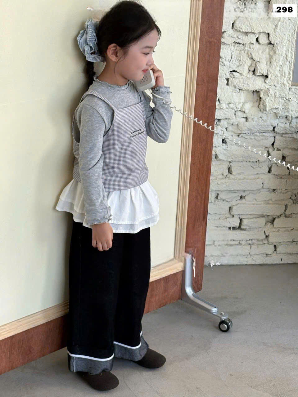 Set áo thun phối caro bé_thumbnail_13