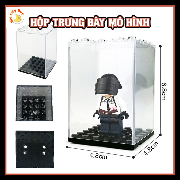 Hộp trưng bày Hộp mica đựng minifigures trong suốt đế đen- kính dày- loại nhỏ đựng 1 minifig_thumbnail_0