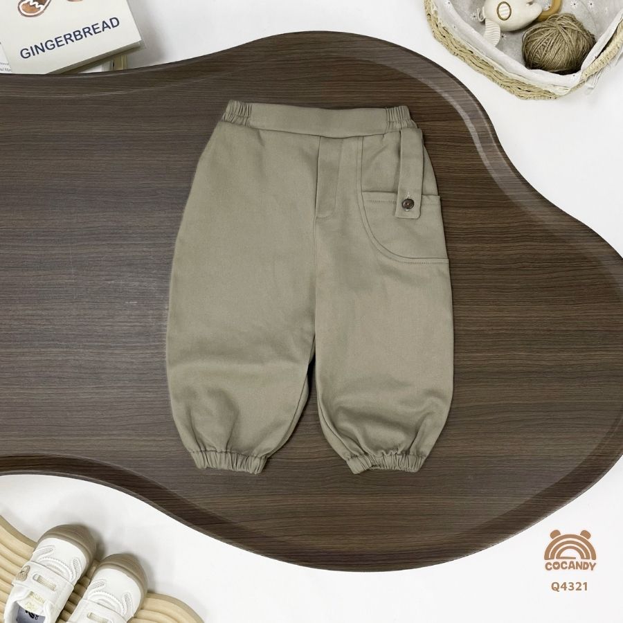 Quần dài kaki NÂU túi chéo basic_thumbnail_2