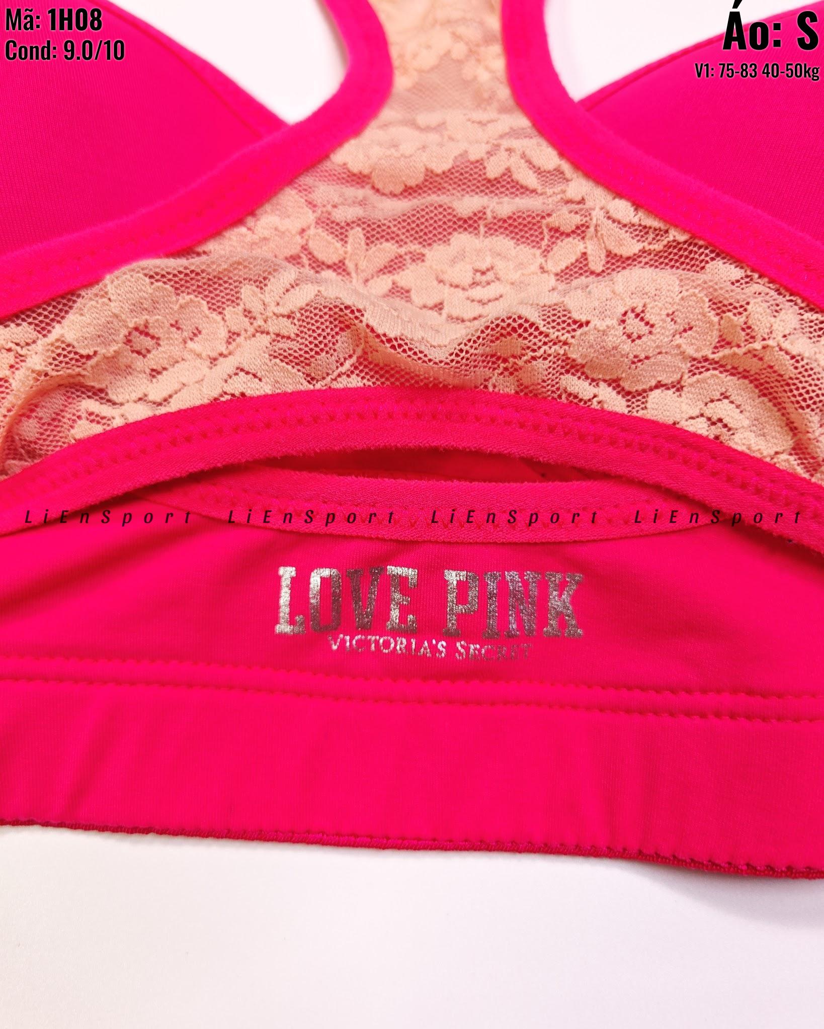 Victoria's Secret VSX Áo bra thể thao Nữ Size S Hồng đậm Auth 2nd Lưng chữ X ren lưới be Cup đúc mỏng không gọng Co giãn tốt Thấm hút mồ hôi Phù hợp yoga gym chạy bộ Mã:1H08_thumbnail_6
