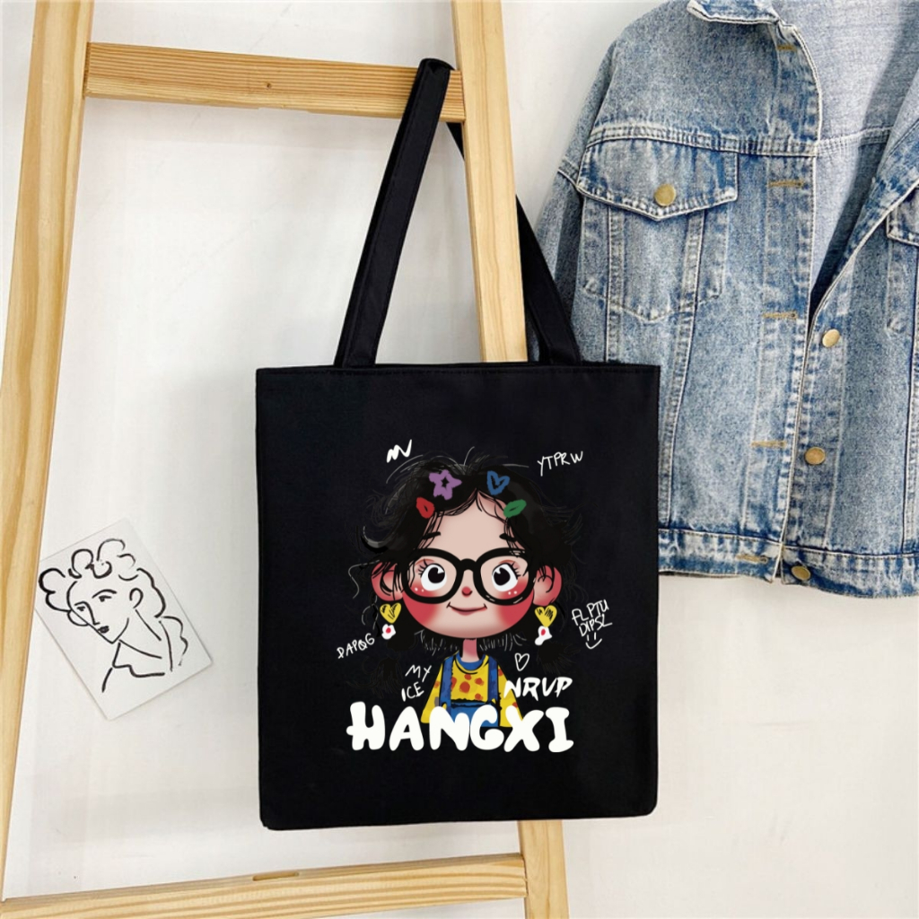 Túi tote in hình Cô gái - Túi vải canvas kích thước 33x37cm đựng vừa A4  và laptop - TOTE23_thumbnail_3
